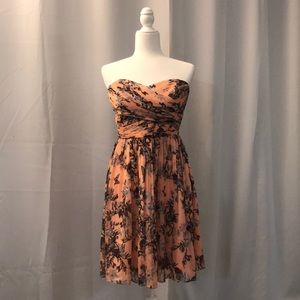 J. Crew Arabelle Coral Silk Hummingbird Dress Sz 8